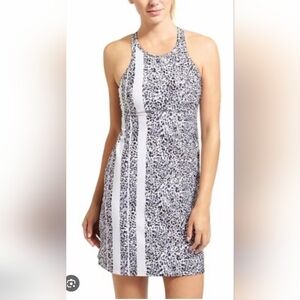 Athleta Women's Zimbabwe Leopard Swim Dress Built In Bra 36 B/C